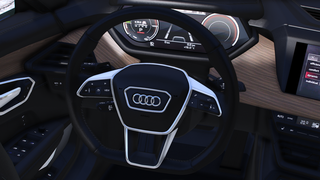 Audi E-Tron GT HQ Engine, Boot, HQ Interior + Exterior For GTA 5