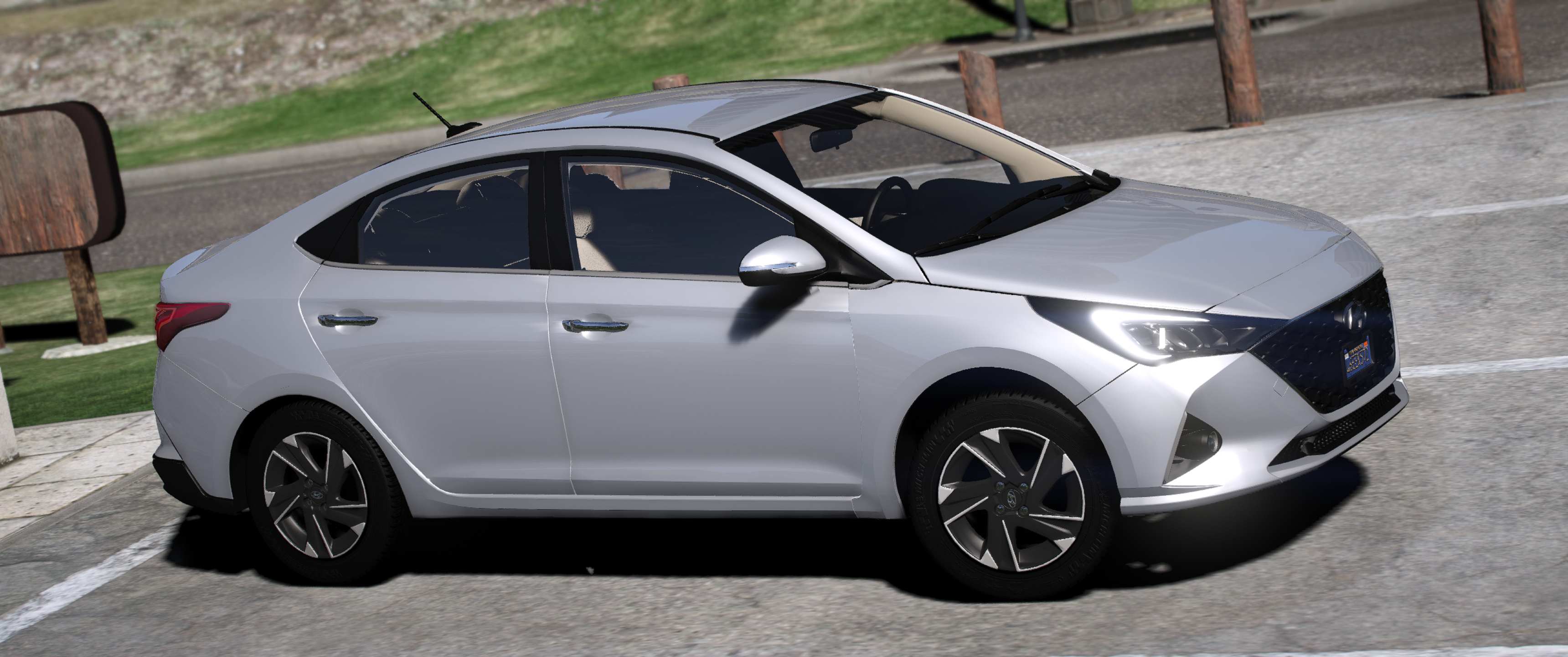 Hyundai Verna 2022 HQ Exterior + Interior For GTA 5