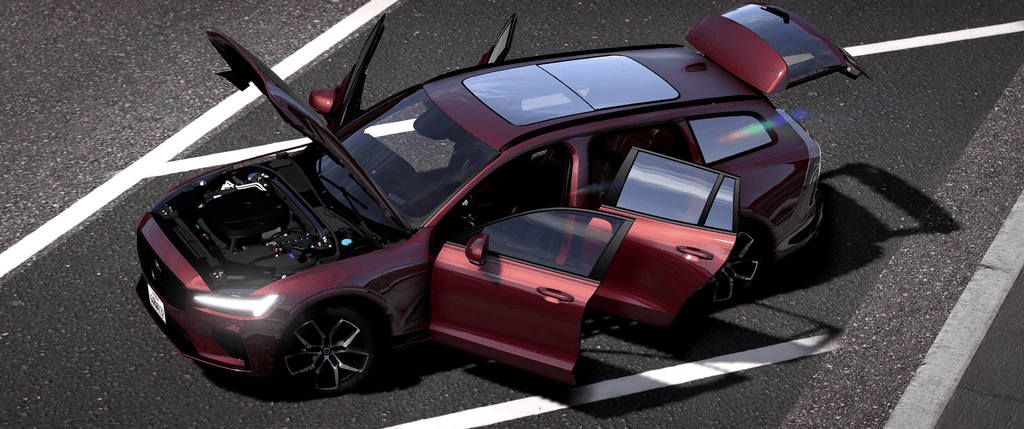 Volvo V60 2020, AO, Boot, Dynamic Indicators HQ Exterior + Interior For GTA 5