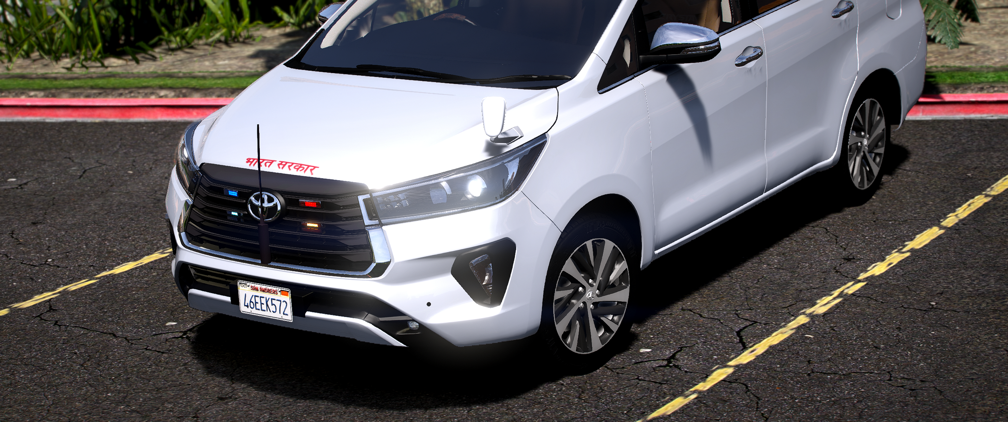 Toyota Innova Crysta 2024 HQ Exterior + Interior For GTA 5 Political Edition