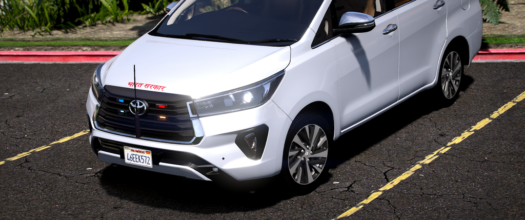 Toyota Innova Crysta 2024 HQ Exterior + Interior For GTA 5 Political Edition