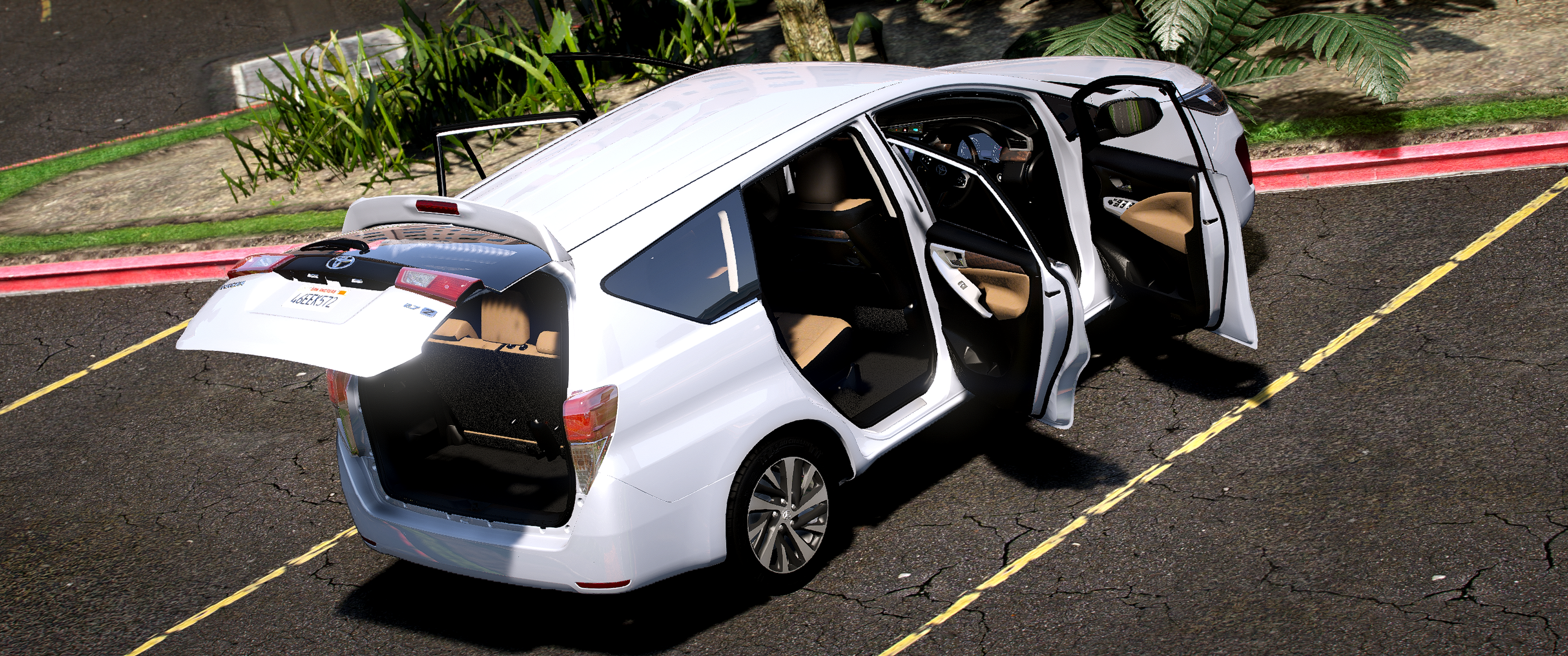 Toyota Innova Crysta 2024 HQ Exterior + Interior For GTA 5 Political Edition