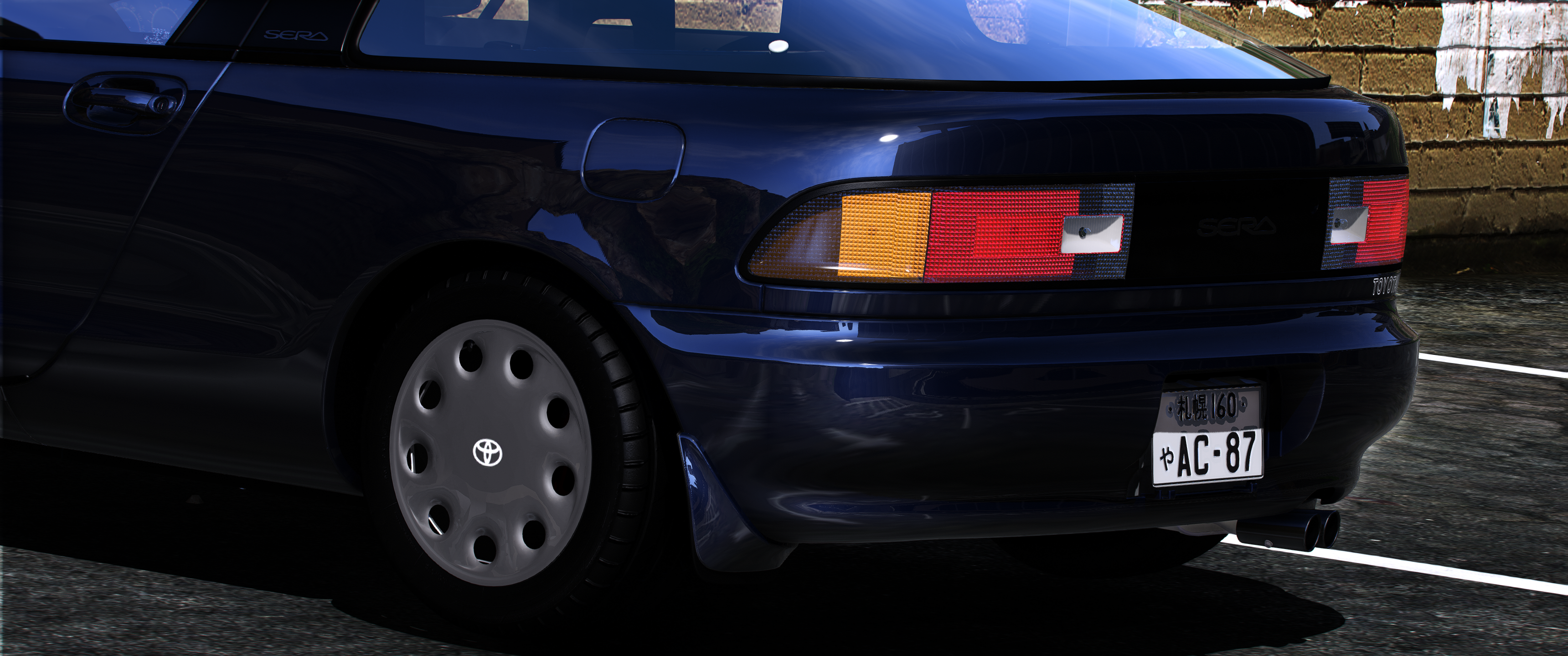 Toyota Sera 2003 HQ Interior+Engine+Boot For GTA 5