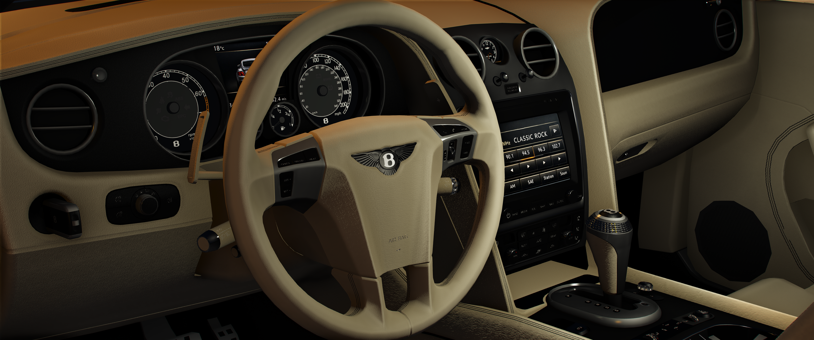 Bentley Continental GT 2013 HQ Engine+ Boot + Interior