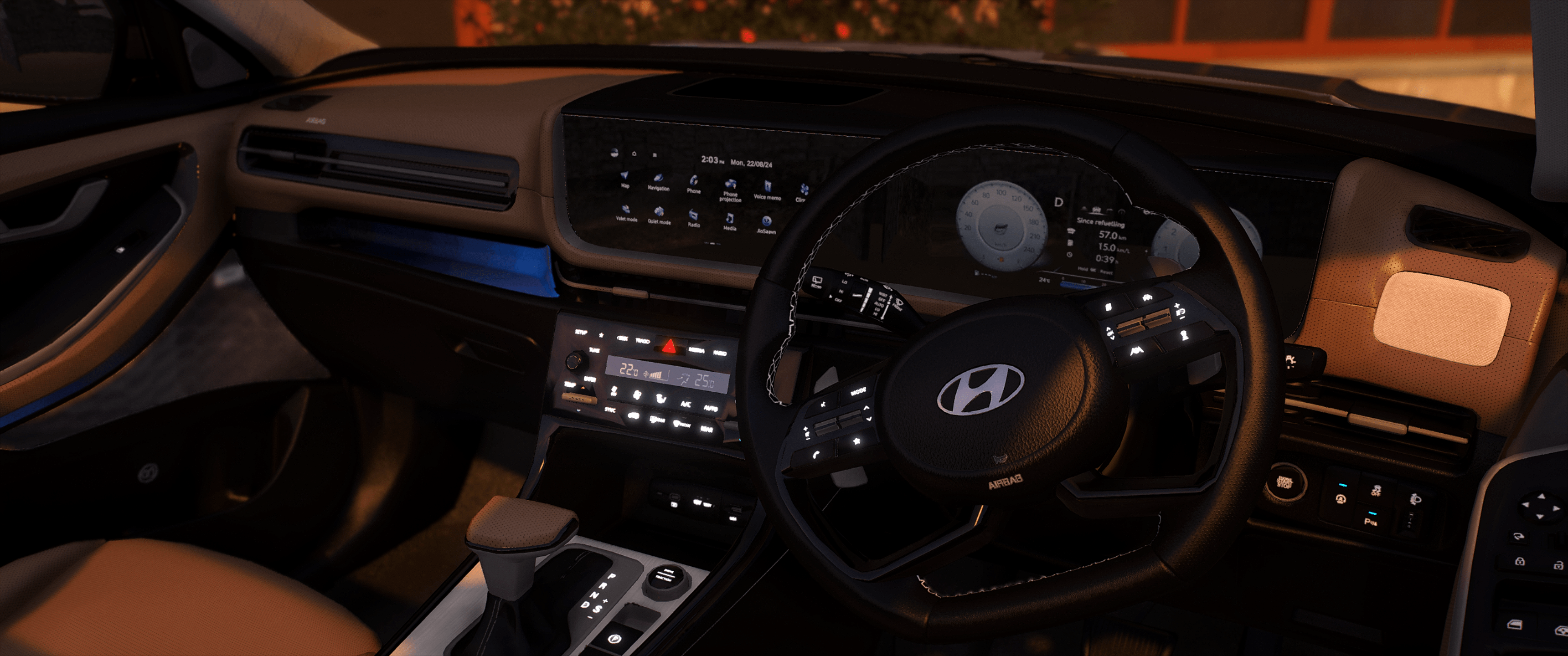Hyundai Alcazar 2025 HQ Exterior + Interior For GTA 5