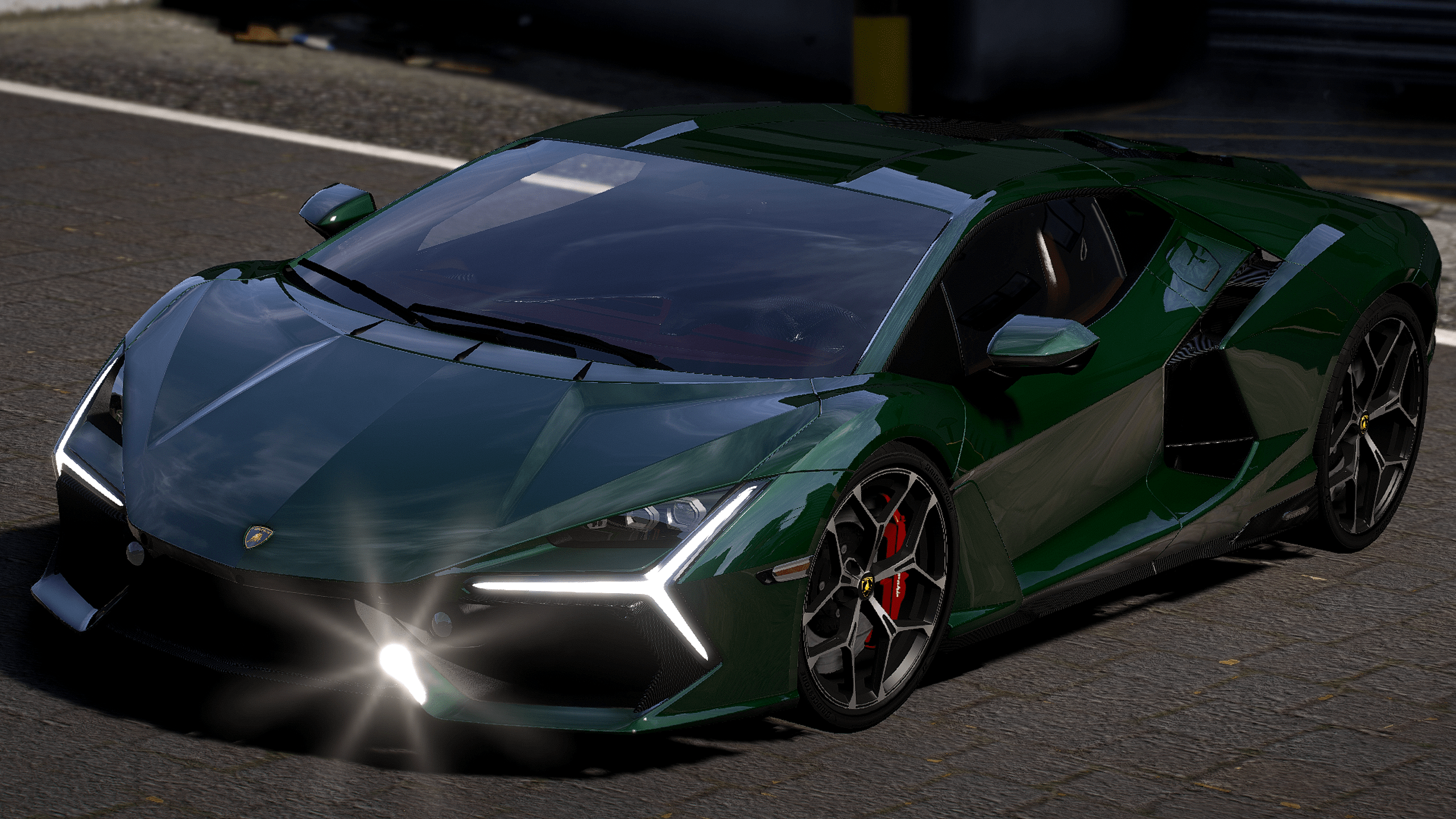 Lamborghini Revuelto 2024, Working Spoiler + HQ Interior + Exterior + Engine + Boot