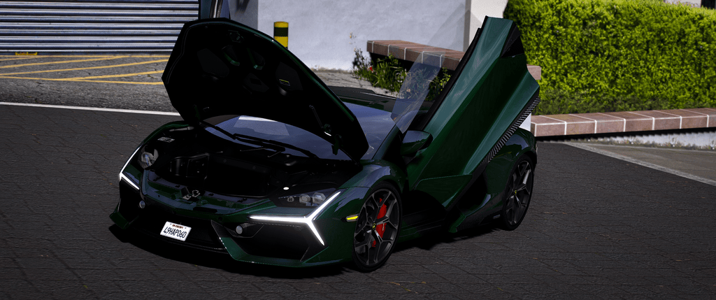 Lamborghini Revuelto 2024, Working Spoiler + HQ Interior + Exterior + Engine + Boot