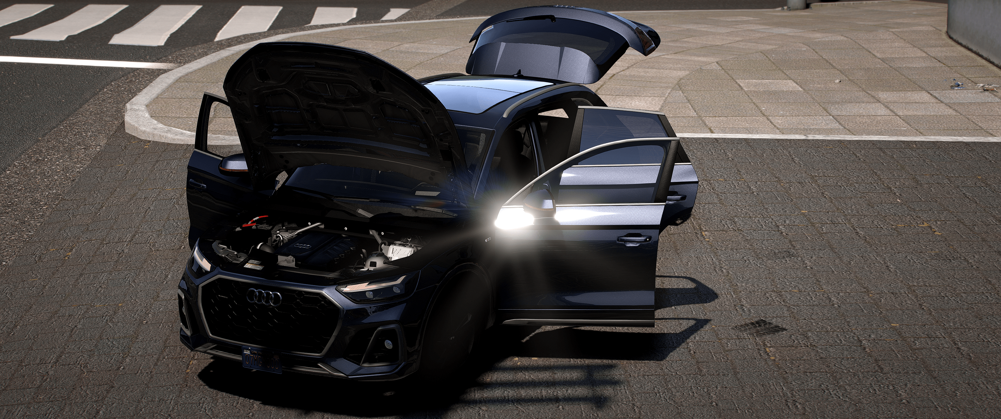 Audi SQ5 2024 Animated + HQ Engine + Boot + Interior For GTA 5
