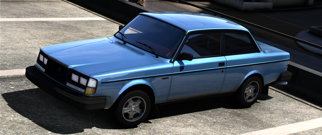 Volvo 240 Turbo 1983 HQ Interior + Boot + Engine For GTA 5