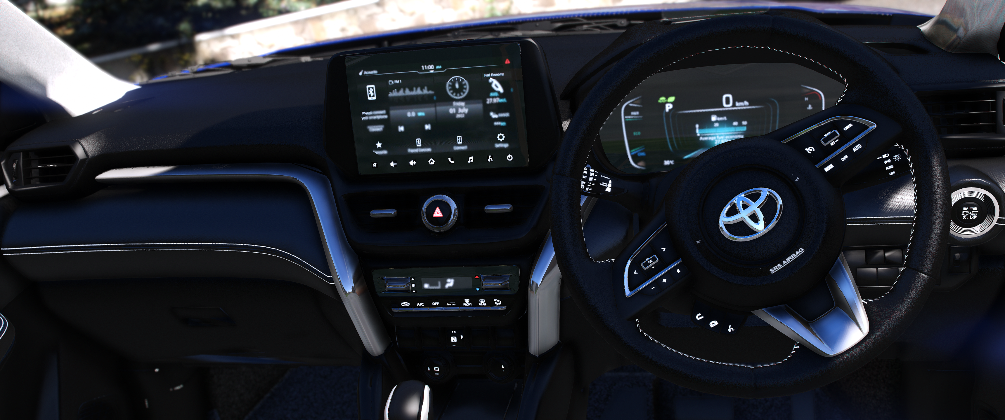 Toyota Hyryder 2024 HQ Interior + Boot for GTA 5