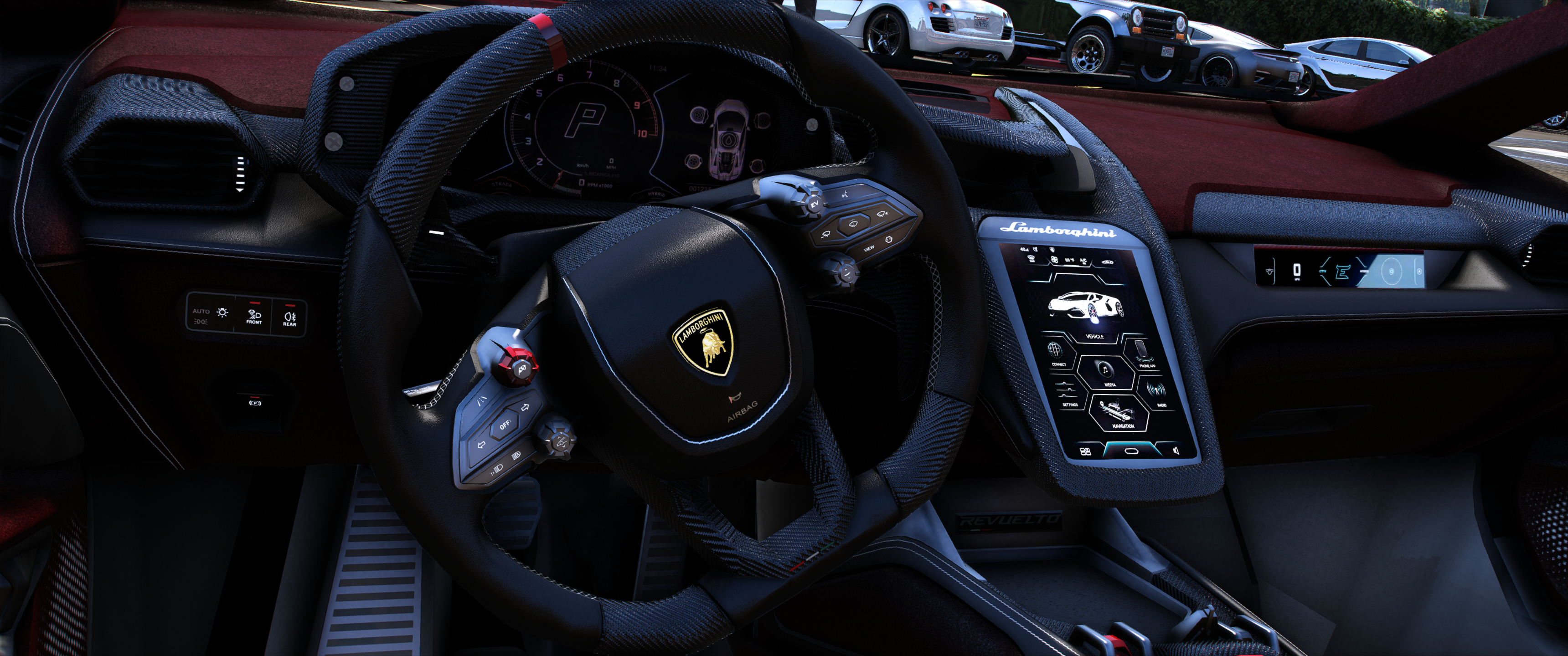 Lamborghini Revuelto 2024, Working Spoiler + HQ Interior + Exterior + Engine + Boot