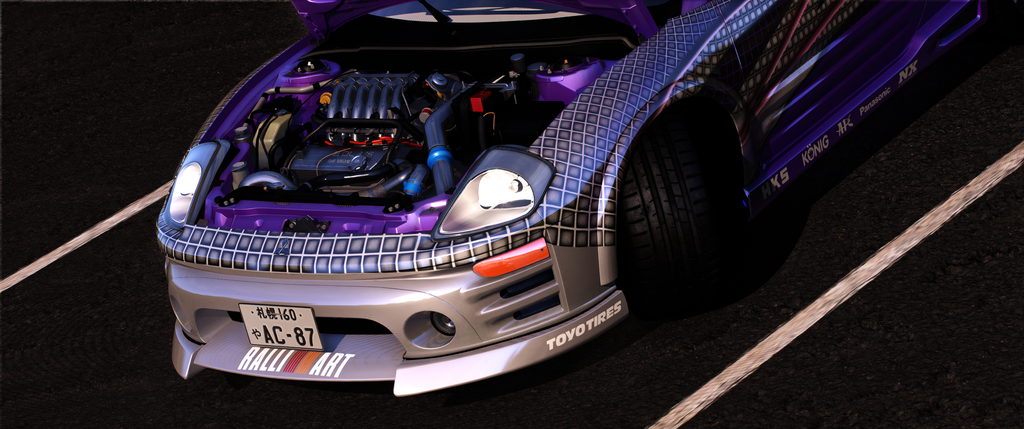 Mitsubishi Eclipse Spyder GTS 2003 From 2Fast2Furious HQ Interior + Engine + Boot