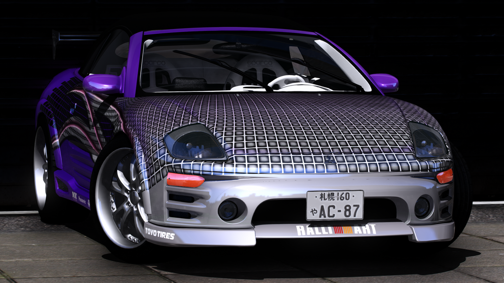 Mitsubishi Eclipse Spyder GTS 2003 From 2Fast2Furious HQ Interior + Engine + Boot