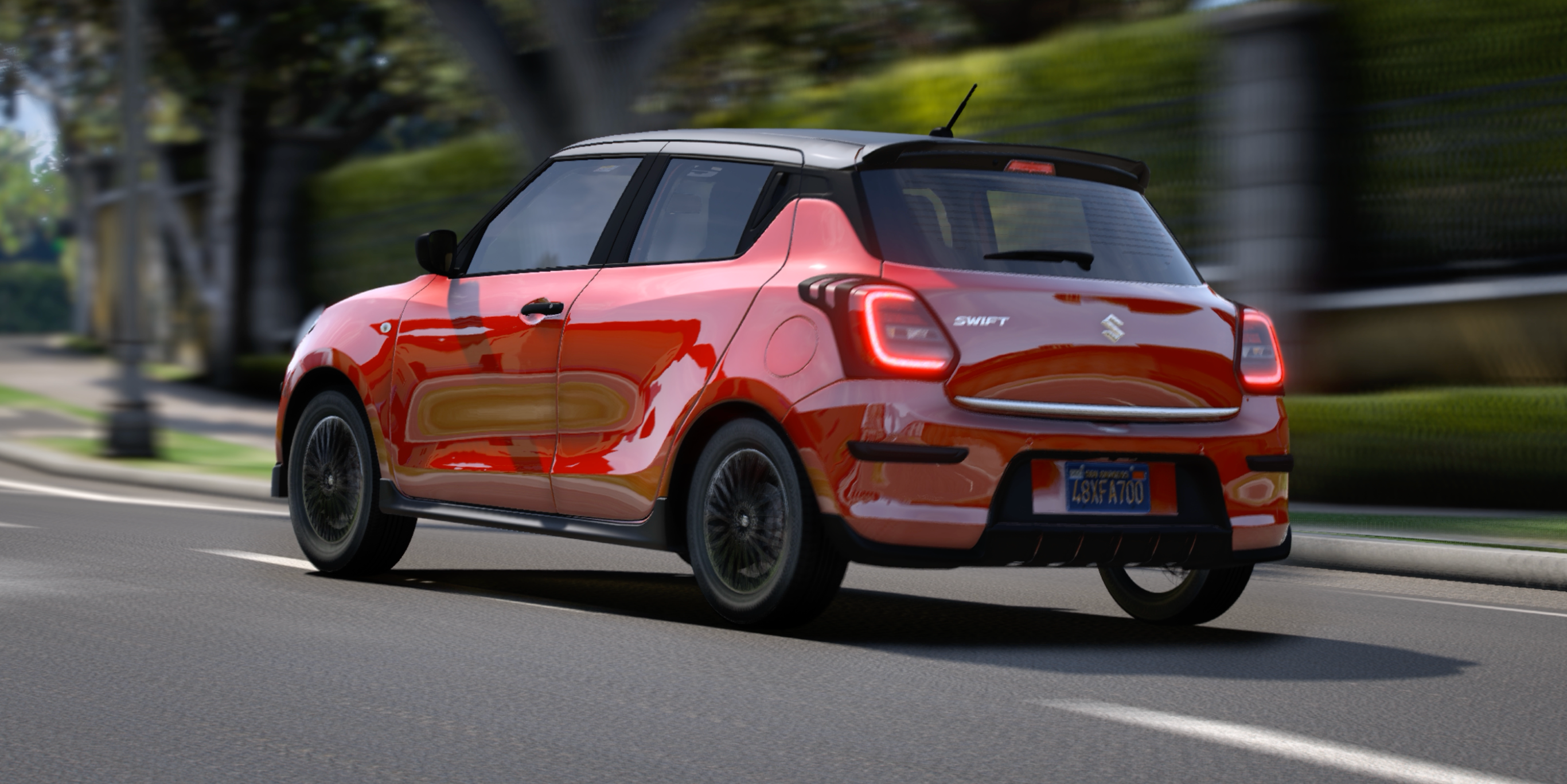 Suzuki Swift ZXI + Bodykits HQ Exterior + Interior For GTA 5
