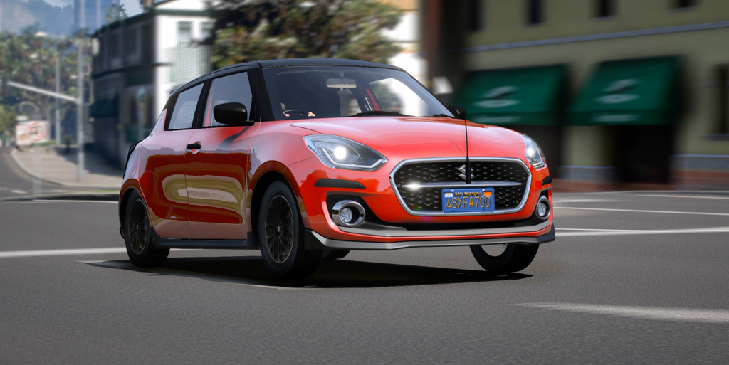 Suzuki Swift ZXI + Bodykits HQ Exterior + Interior For GTA 5
