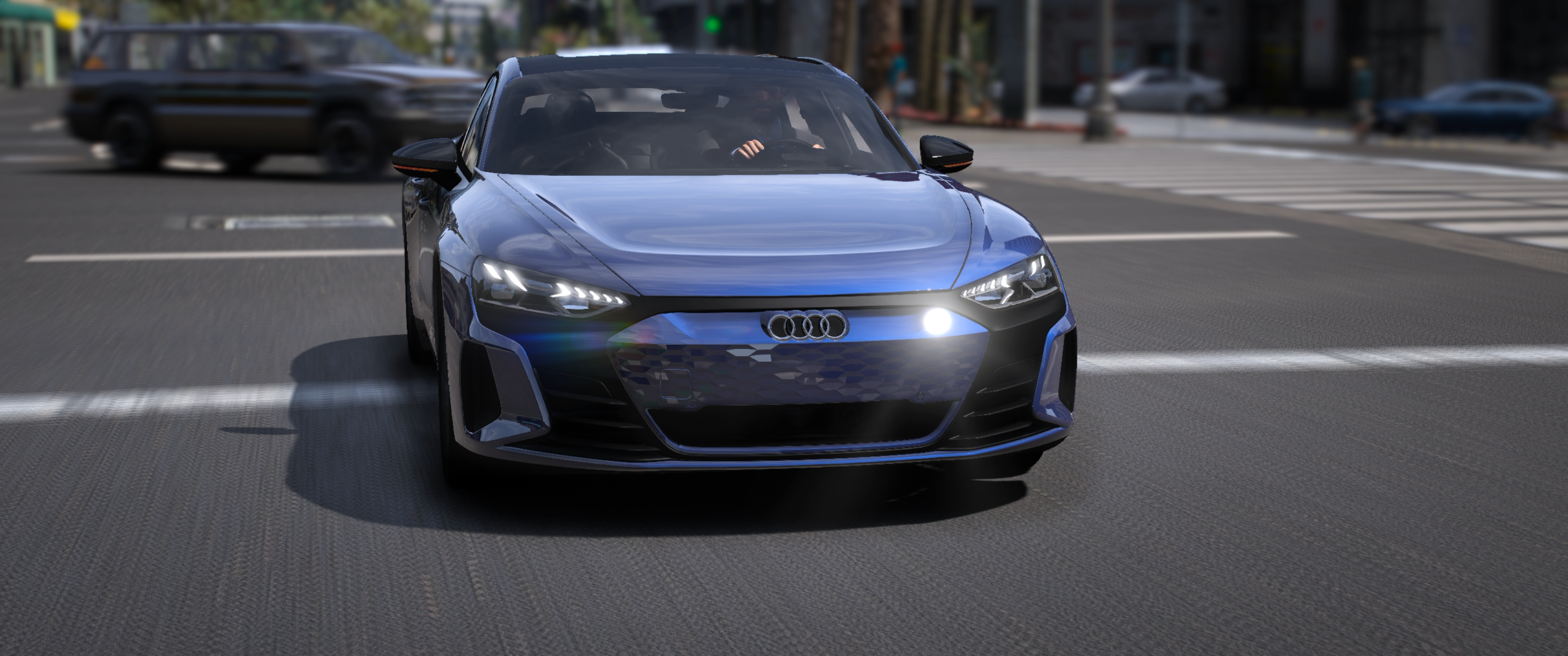 Audi E-Tron GT HQ Engine, Boot, HQ Interior + Exterior For GTA 5
