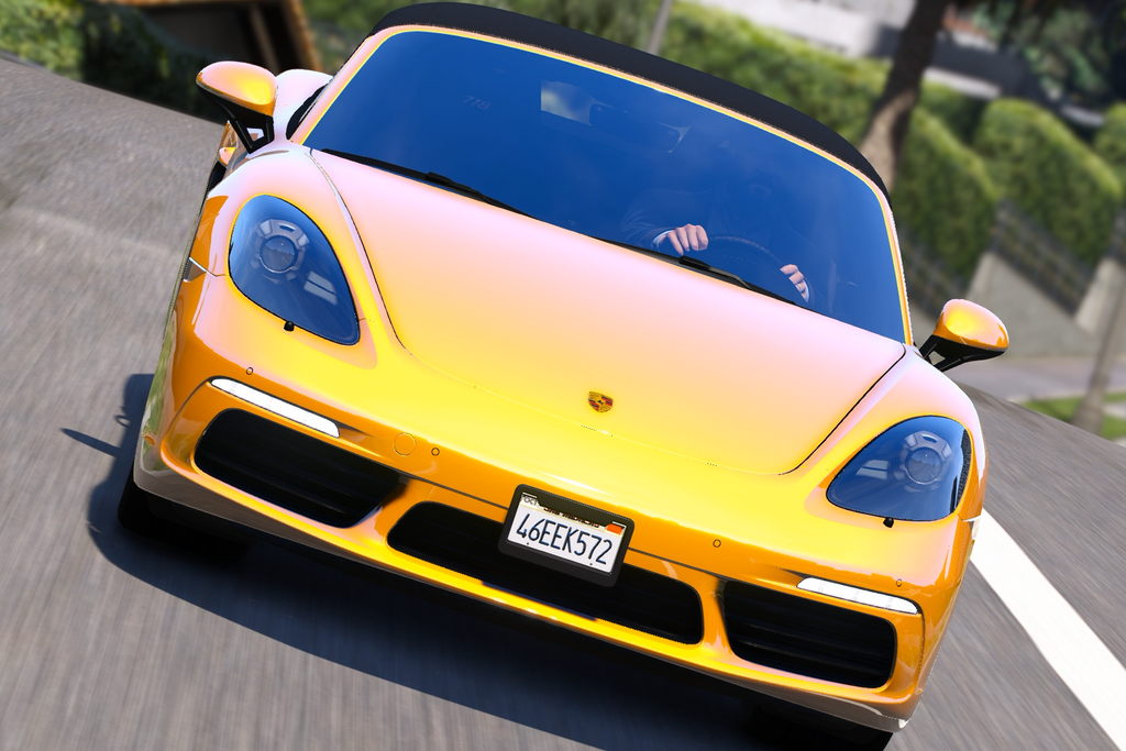 Porsche 718 Boxster HQ Interior + Boot + Engine For GTA 5
