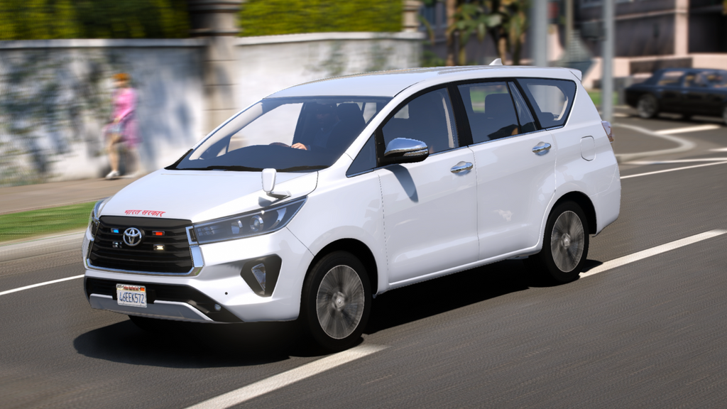 Toyota Innova Crysta 2024 HQ Exterior + Interior For GTA 5 Political Edition