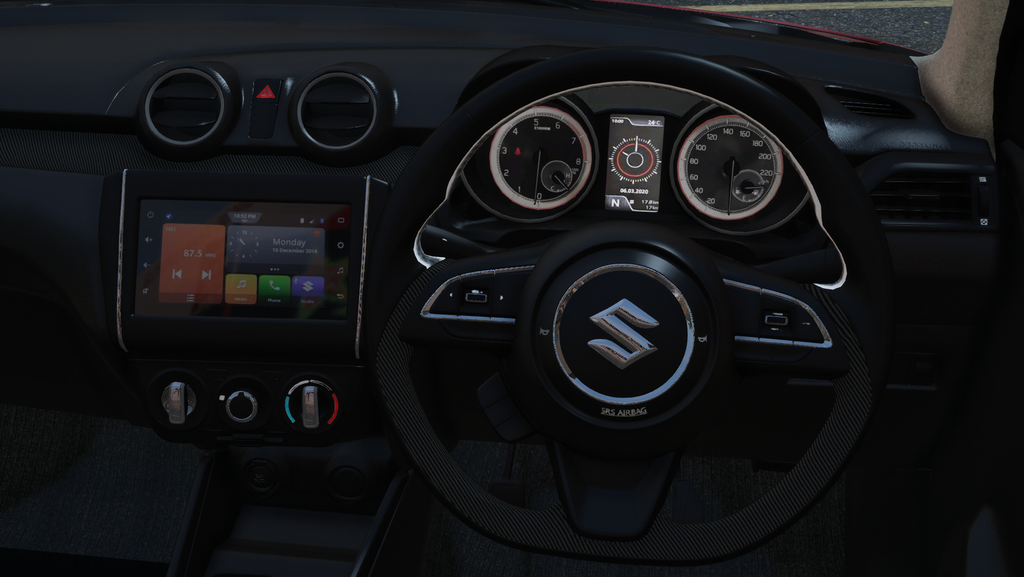 Suzuki Swift ZXI + Bodykits HQ Exterior + Interior For GTA 5